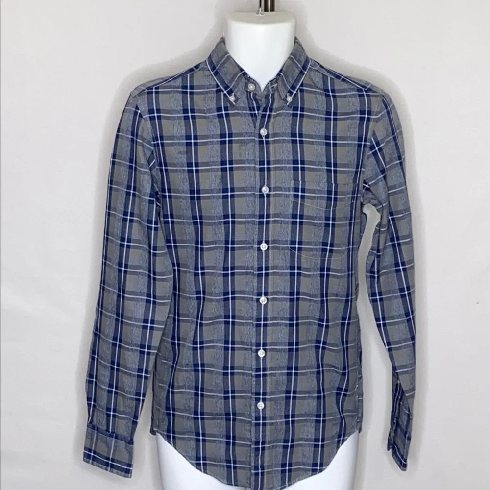 J. Crew Factory Jaspe Plaid Button Down - …